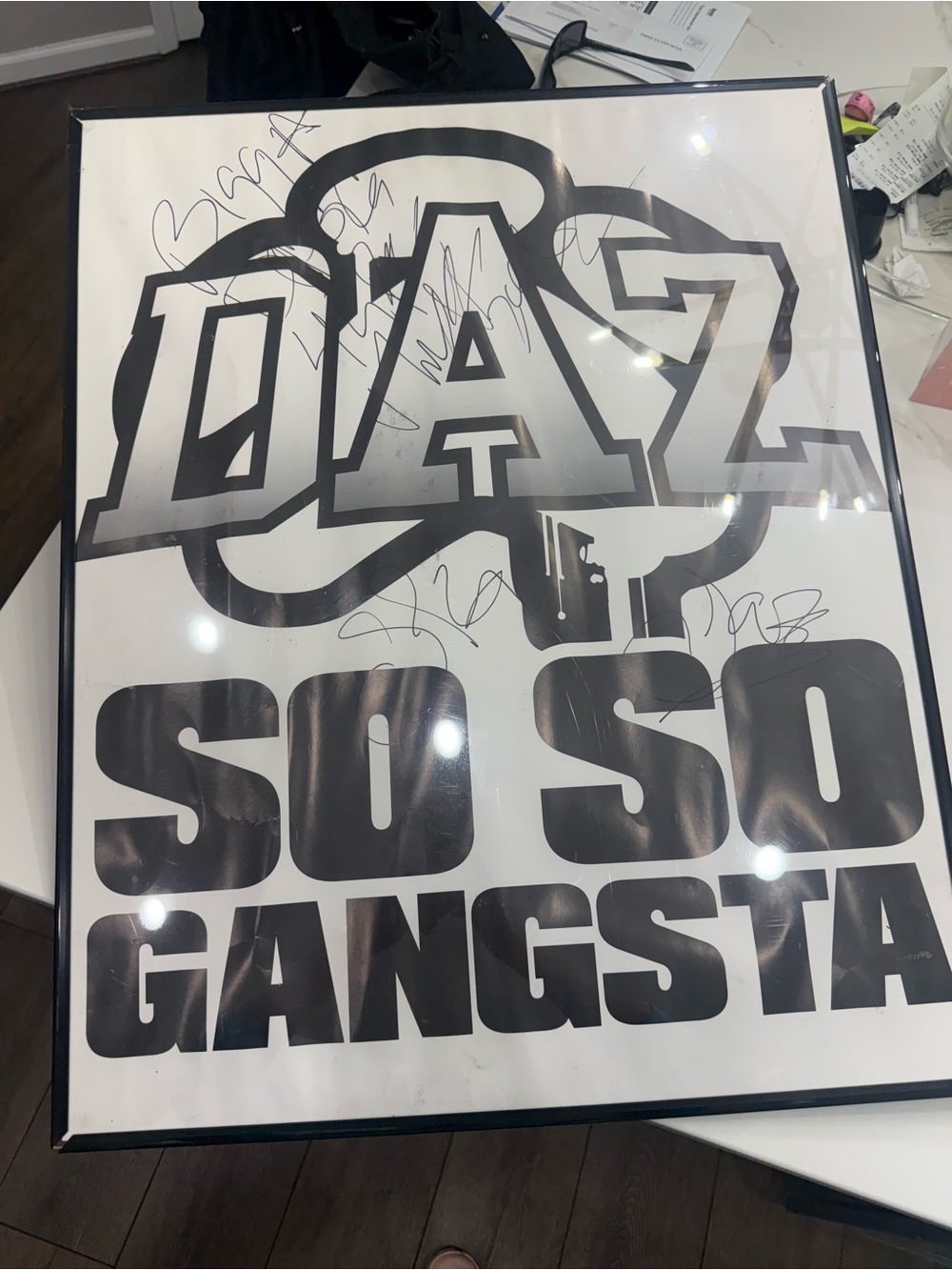 DAZ SO SO GANGSTA Black & White Graphic Poster
